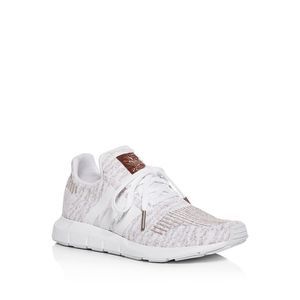 ADIDAS Womens White 1/2" Platform Up Swift Run Wedge Slip On Running Shoes 8.5